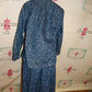 Vintage Blue Jean Beaded 2 Piece Dress Set Size L