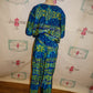 Vintage Glamour Green/Blue 2 Piece Pants Set Size 2x