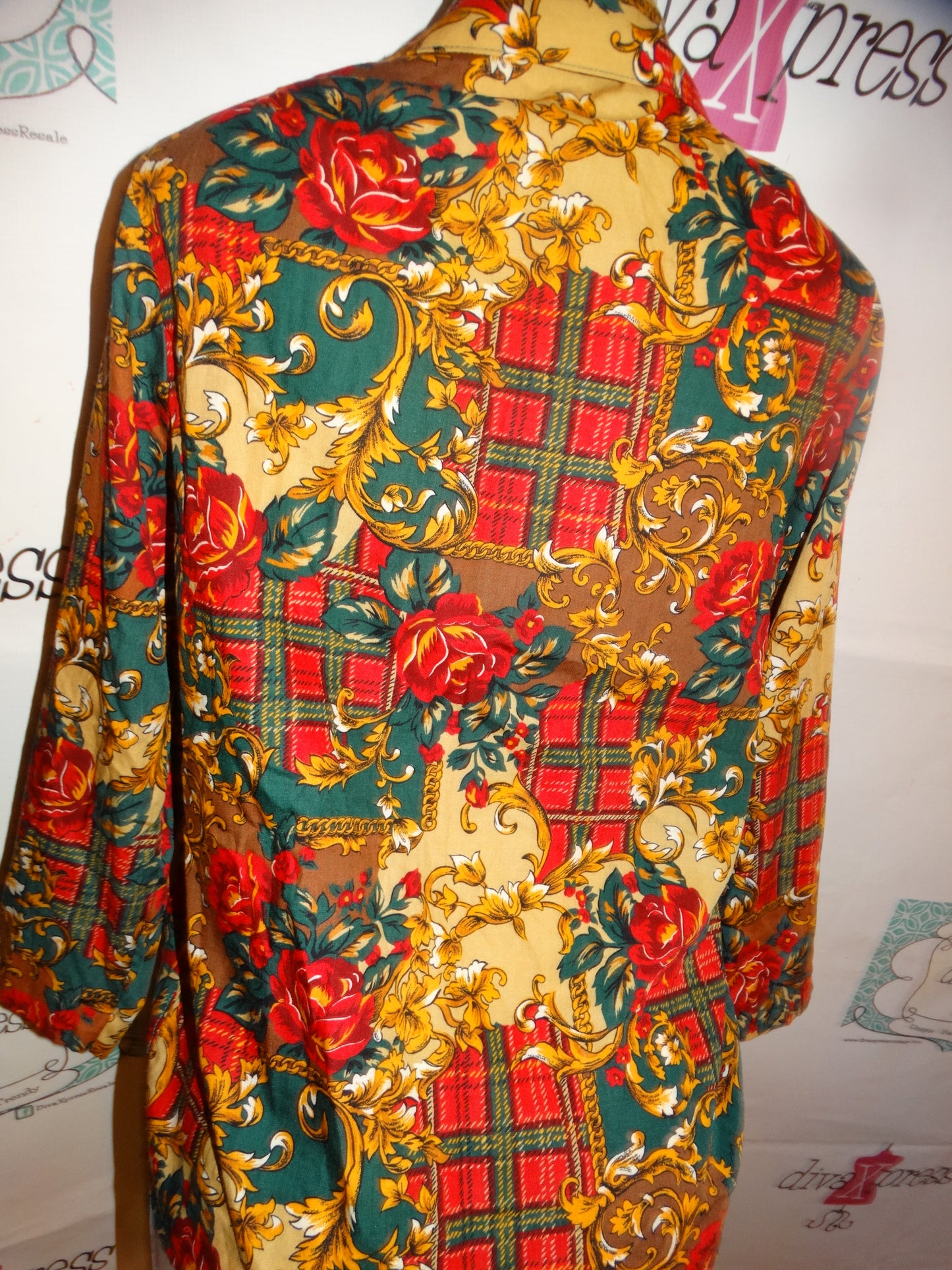 Vintage Green/red Chain Top Size M