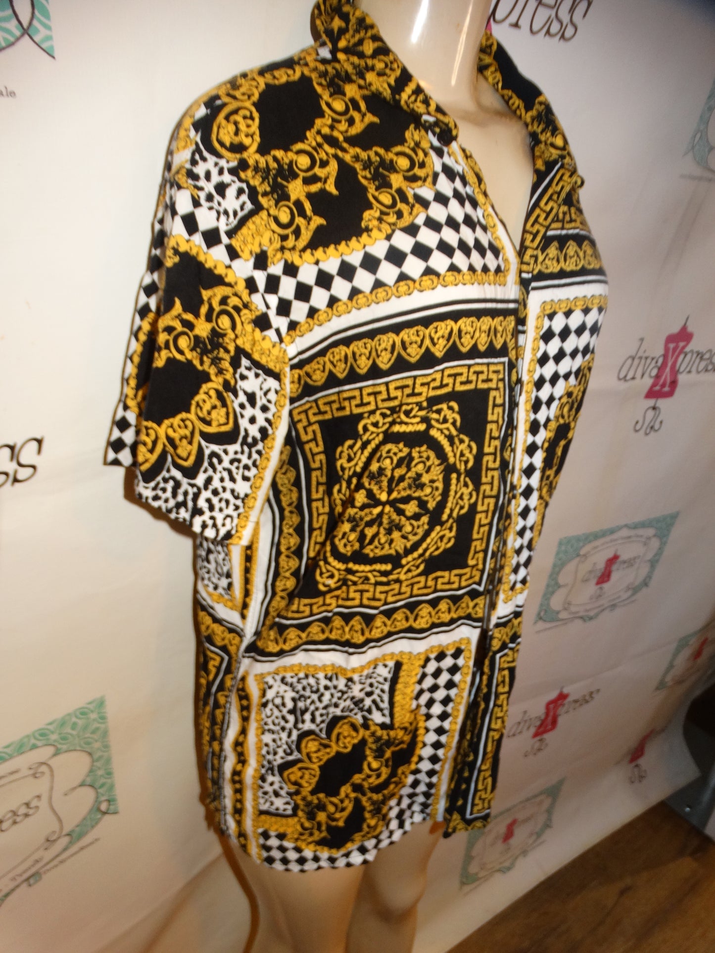 PaSun Black/White Gold Top Size M