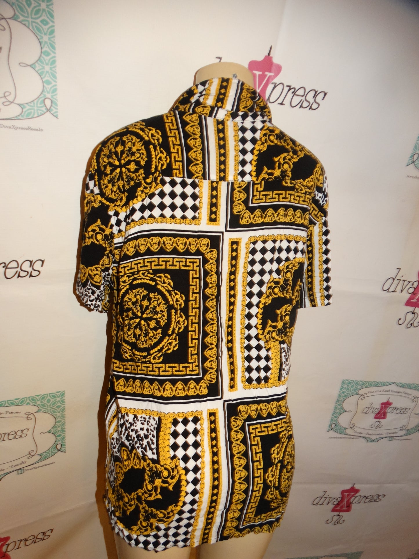 PaSun Black/White Gold Top Size M