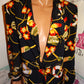 Vintage Jenna Black Chain Blazer Size L
