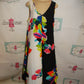Jordan Vass White/Black Colorful Dress Size XL