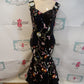 Vintage Black Sequins Dress Size L