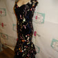 Vintage Black Sequins Dress Size L