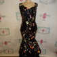 Vintage Black Sequins Dress Size L