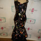 Vintage Black Sequins Dress Size L