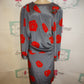 Vintage Geel Gray/Red Dres Size L