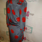 Vintage Geel Gray/Red Dres Size L
