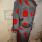 Vintage Geel Gray/Red Dres Size L