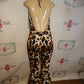 Leopard Halter Top Romper/Jumper Size L