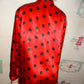 Vintage Joan Leslie Red/Black Polka Dot Top Size 1x
