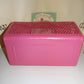 Vintage Pink Heavy Duty Plastic Boston Style Outdoor Purse Size XXL