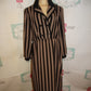 Vintage Tan/Black Stripe Sheer Dress Size L