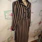 Vintage Tan/Black Stripe Sheer Dress Size L