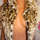Vintage Me Lane Faux Fur Leopard Throw Size S