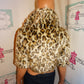 Vintage Me Lane Faux Fur Leopard Throw Size S