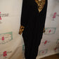 Black Leopard Wrapped Long dress Size XL