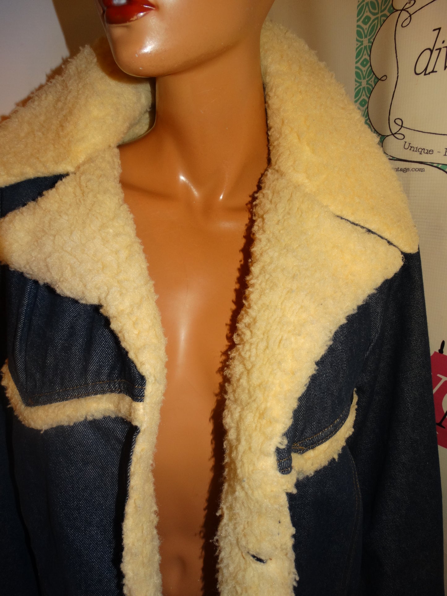 Vintage Roebuck Jean Cream Jacket Size 1x