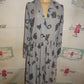 Vintage Jerry Lurie Gray/Black Letter Dress Size L