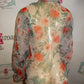 White Sheer Floral Top Size M