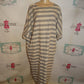 Gray/Cream Stripe Dress Size 1x