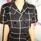 Vintage Nina Leonard Black/White Stripe Dress Size M