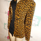 Vintage Future Designs Black Leopard Top Size M
