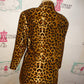 Vintage Future Designs Black Leopard Top Size M