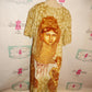 Vintage Freestyle Brown Face Dress Size 1x