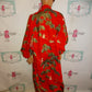 Vintage Red Asian Style Duster Size 1x