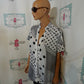 Vintage Millium Black/White Polka dot Shirt  Size 2x