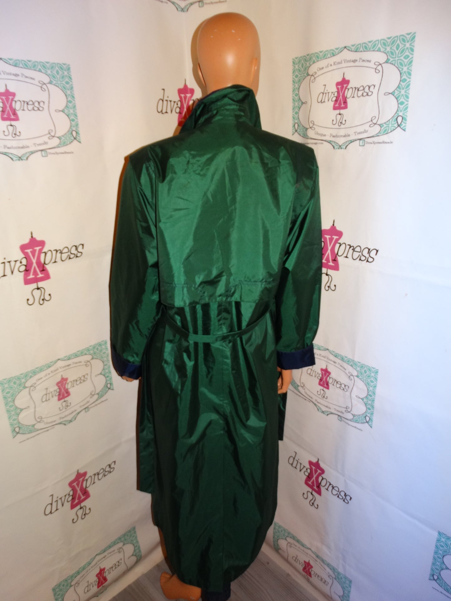 Vintage J Gallery Green Long Jacket Size XL