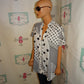 Vintage Millium Black/White Polka dot Shirt  Size 2x