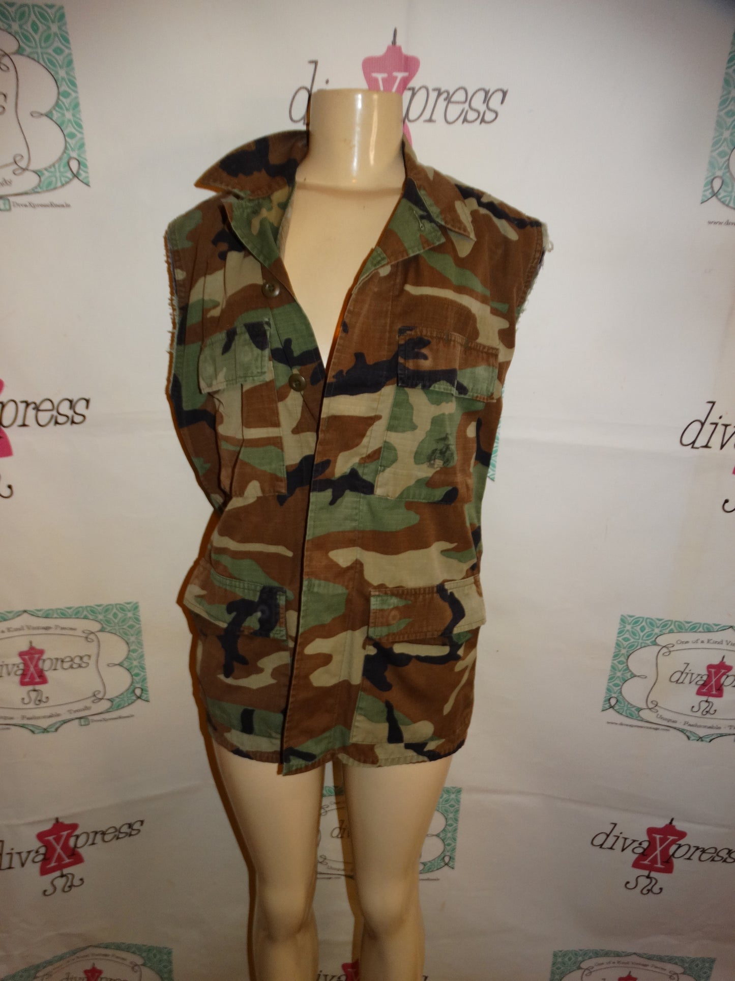 Army Fatigue Short Sleeve Vest Size 1x