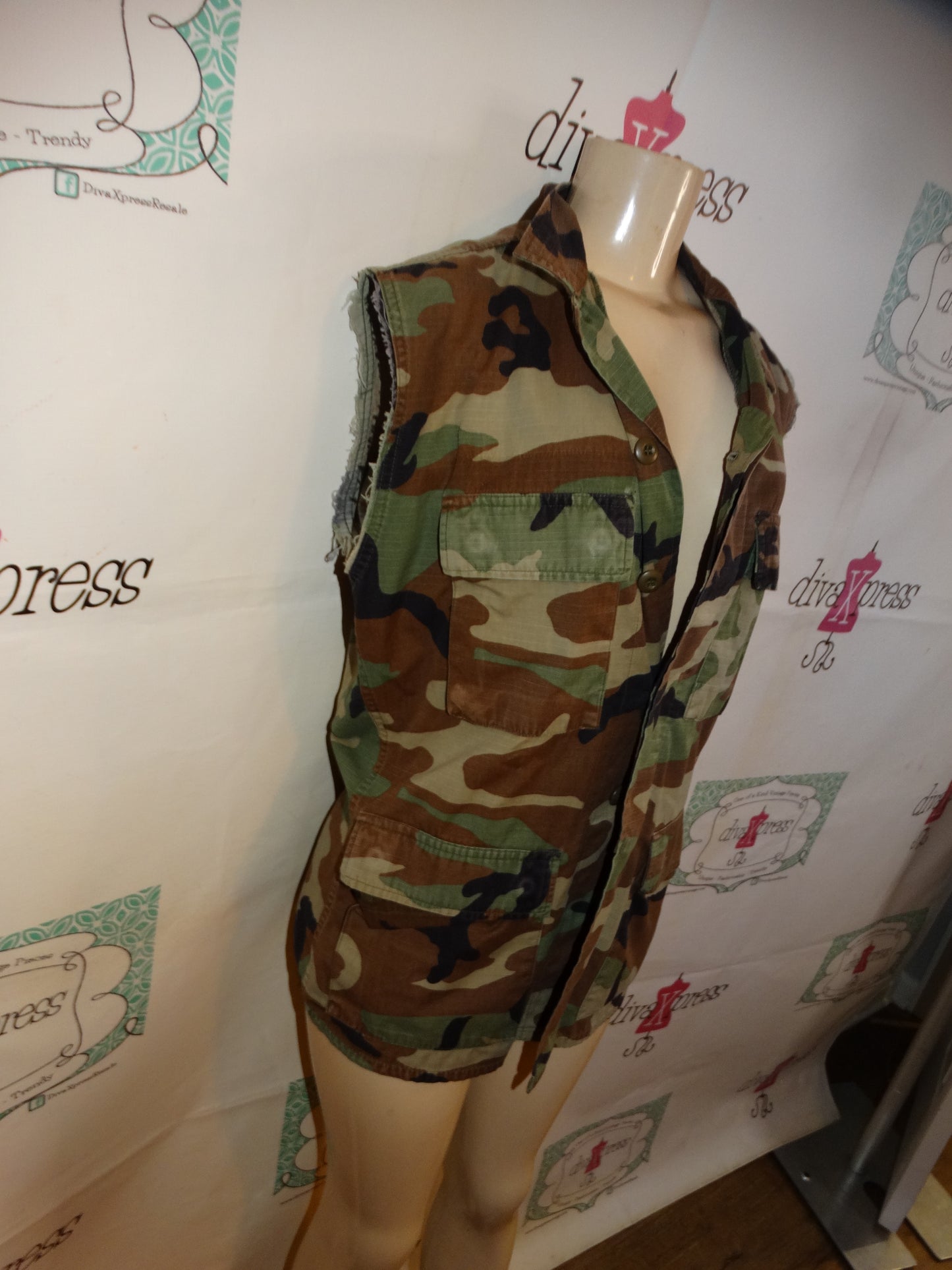 Army Fatigue Short Sleeve Vest Size 1x