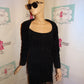 Vintage Phoenix Black Suede Shingle Dress Size S