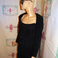 Vintage Phoenix Black Suede Shingle Dress Size S