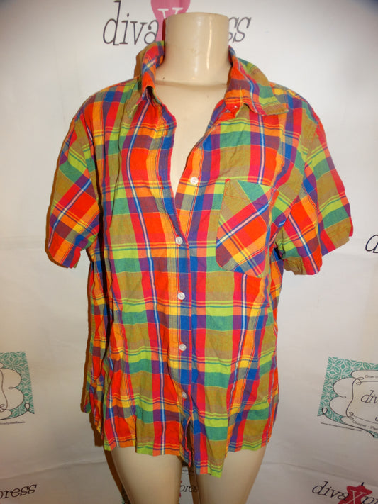 Vintage Carolina Colours Colorful Top Size 1x