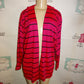 Vintage Lafrez Pink/Black Stripe Throw Size L