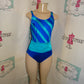 Vintage Robby Len Blue/Teal Bathing Suit Size M