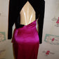 Vintage  Gillian Black/Pink Draped Dress Size M