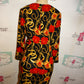 Vintage Black/Gold Red Chain Dress Size S