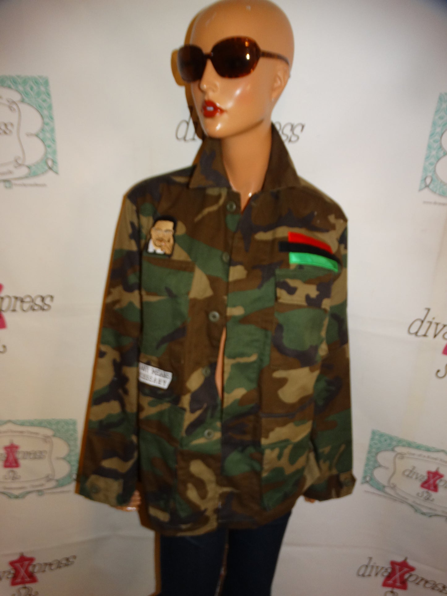 Army Fatigue Malcolm X Jacket Size M