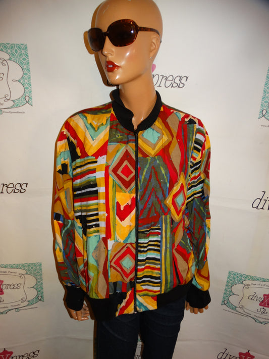 Vintage Saint Bernat Colorful Jacket Size L