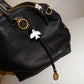 Authentic Black LEAther  Tory Burch Purse Size L
