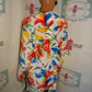 Vintage Susan Garver White Colorful Blazer New With TAGs Size M/L