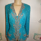 Vintage Bernadette Blue/Silver Sequins Top Size M