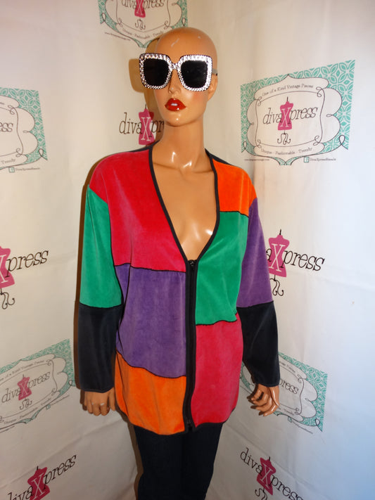 Vintage Jacylyn Sport Colorful Jacket/Top  Size M