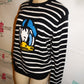 Disney Donal Duck Black/White Sweater Size L